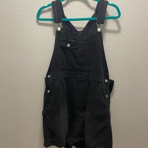 Black jean shirt overalls